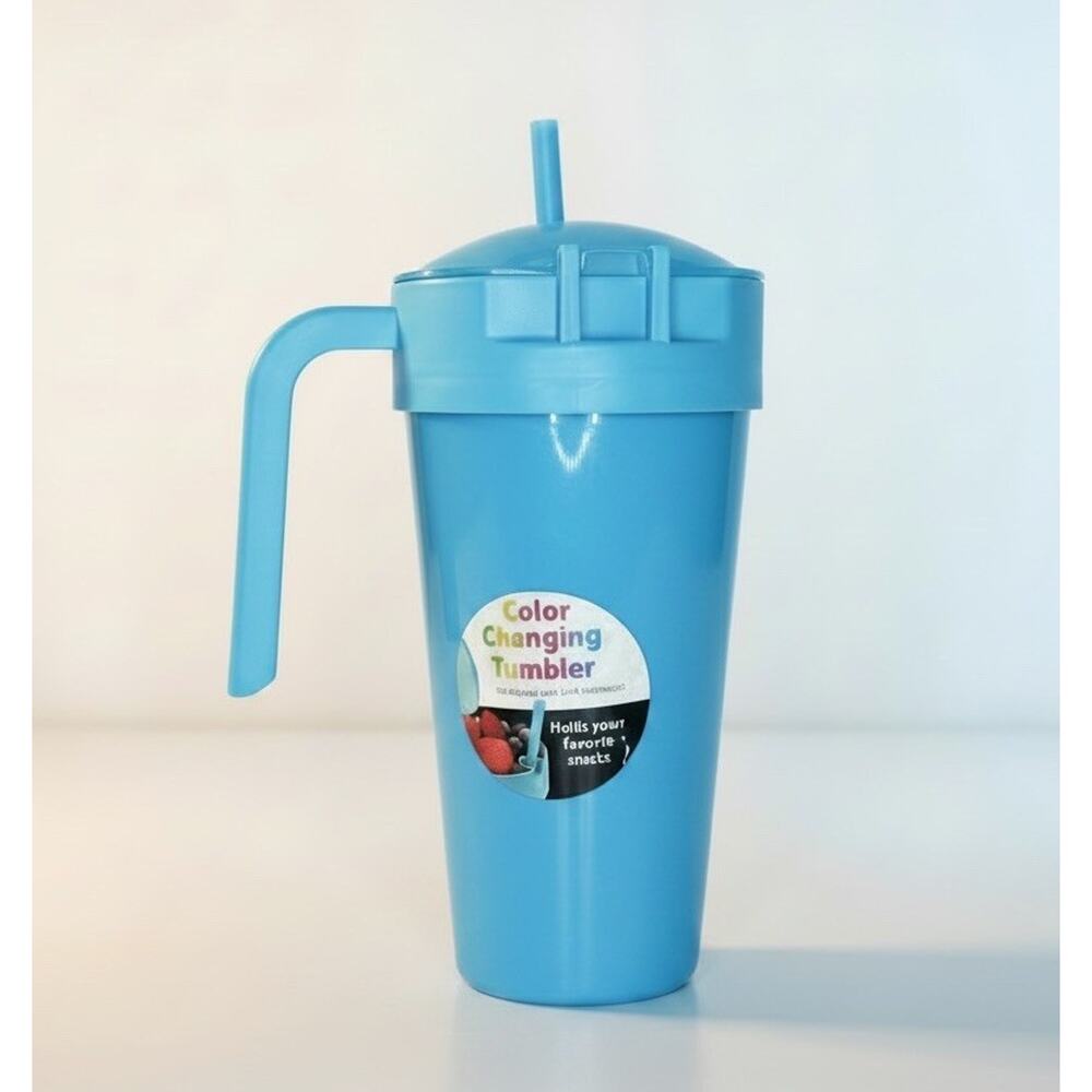 Mainstays 24 oz Plastic Snack Tumbler Blue